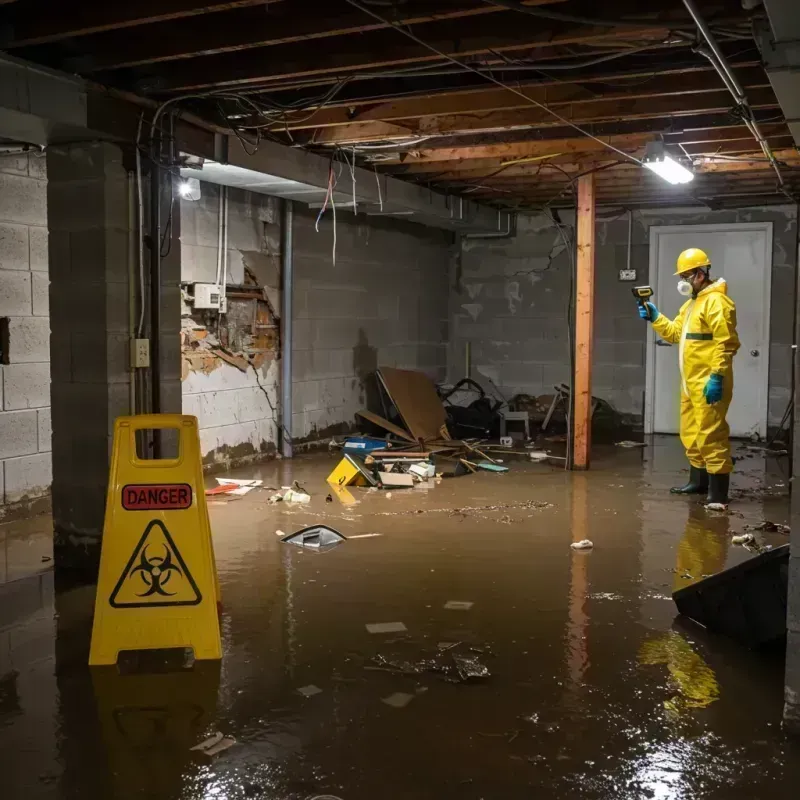 Flooded Basement Electrical Hazard in Adair County, KY Property